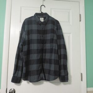 Customized Version Men Shirt XL Gray Flannel Long Sleeve Button Down by Dubinik